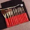 NXY MAKEUP BRSPH MyDestiny Brushes Tools / The Rising Sun Series 13 et Jacquard Weave Cosmetic Sac traditionnel