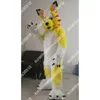 Halloween Yellow Husky Wolf Dog Mascot Costume Top Quality Cartoon THEME THEMO