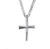 قلادة قلادة cather's mask round cross charms Baseball Bat necklace Gold Silver Black Color Stainless Steel Baseball