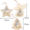 Christmas Decorations Navidad Angel Wooden Pendant Tree For Home Xmas Ornamenys YearChristmas