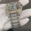 Acquista castone con diamanti in oro bianco e acciaio inossidabile con data romana, orologi di marca modificati per gioielli da donna