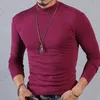 Arcsinx Half Turtleneck Mężczyźni T-shirt Casual Z Długim Rękawem T Shirt Men Plus Size 6XL 5XL 4XL 3XL Moda Fitness Tight Thoe Shirt Men 220408