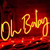 Oh bébé Led enseigne au néon pour décor mural artistique personnalisé Loge nom lettre lampe Club fête de mariage éclairer décoration 220615