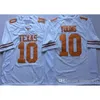 Uf 34 Ricky Williams Texas Longhorns 10 Vince Young 20 Earl Campbell NCAA College Football Jerseys Double Stitched Nom et numéro
