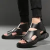 Sandali da uomo in vera pelle di mucca morbida e traspirante scarpe maschili 2022 uomini estivi tendenza di strada camminare calzature casual 38-44 sandali