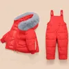 2 stycken Set Winter Children Down Jacket New Baby Girl Clothes Warm Boy Skisuit Snowsuit Baby Outfit Jacket For Babies S 1-4Y J220718