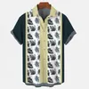 남성용 캐주얼 셔츠 하와이 남성용 셔츠 3D 프린트 블라우스하라 주쿠 남성용 빈티지 카미 사스 맨을위한 느슨한 통기성 대형 패션