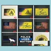Adesivi decorativi Non Tread On Me Decal /Adesivo per auto serpente giallo americano / Adesivo per cane poliziotto a strisce blu Finestra Drop Delivery 2021 Hom