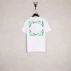 오프 디자이너 티셔츠 남성 남성 2022 여름 티 느슨한 티 품질의 패션 크로스 페인팅 화살 남성 Tshirts 3 색 1218