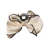 Kobiety Elegancka Pearl Bow Hair Claws Dla Dziewczyn Duży Grab Clips Clamps Headdress Fryzura Makijaż Mody Akcesoria do włosów