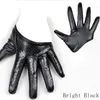 Longkeeper ontwerp sexy voor vrouwen half palm pu lederen handschoenen feestshow wanten zwart goud zilver J106 220623