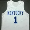 Nikivip Custom Vintage DEVIN BOOKER #1 Kentucky Basketball Jersey Men's All Stitched White Any Size 2XS-5XL Name And Number Top Quality