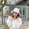 Sun Korean seaside Vintage Elegant Lace Bucket Hat Women Summer Beach Sun Hats Fashion Korean caps Breathable Fisherman cap G220418