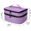 Depolama torbaları Çift katmanlı taşınabilir oje çantası 30 ızgara seyahat el çantası esansiyel yağı kozmetik parfüm manikür araçları organizstorage