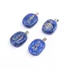 Doğal lapis lazuli enerji taş kolye iyileşme ustası pervane çakra dört element reiki sembolü kadınlar kolye kolye muska sarkık dini mücevher