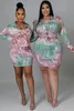ファッション女性のスリーピースドレスの女性のスーツを印刷して美しいシャツとプリーツスカート3ピーススーツ女性夏の衣装7099