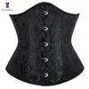 Жаккард Underbust Corset Floral Push Up Buster Bustier Gotheique Korsett для женщин фронт Busk Gorset Plus Size Corse Sexy