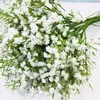 Ghirlande di fiori decorativi Fiore artificiale Fai da te Falso Gypsophila Singola rosa di seta floreale Bouquet da sposa Matrimonio Tavolo da casa Festa in giardino D