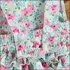 Rompers JumpsuitSrompers Baby Kids Clothing Baby Maternity Girls Floral Print Flying Sleeve Romper Spädbarn Todd Dhso7