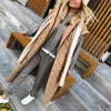 RR Solid Hooded Vests Women Fashion Tie Belt samlade midja Argyle Coats Eleganta fickor Långa kvinnliga damer 220812