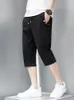 Summer Zip Pockets Sweatshorts Men Sportswear Short Breeches Jogger Pants Capris Male Solid Cotton Casual Shorts Plus Size 8XL 220715