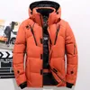 Parkas de plumón para hombre, Parka de pato blanco para hombre, chaqueta cálida de invierno, abrigo de alta calidad, sombrero acolchado grueso, moda desmontable