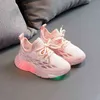 Size 21-30 Baby Breathable Toddler Shoes Boys Lightweight Glowing Sneakers Girls Luminous Sneakers Kids Led Light Up Shoes G220527