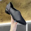 New Style Spring Autumn Shoes Womens High Heels Woman Pumps Pointed toe Office Lady Work Shoe Thick Heel Sequince Soft PU Leather Plus Size 34-40