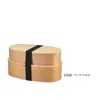 Japoński Bento Wood Lunch Boxes Piknik Handmade Naturalne Drewniane Stołowe Miska Pojemnik na żywność