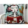 Корпус наволоте оптом хлопковая вышиваемая подушка наволочка подушка Picasso Cushion Home Decor Decorative Case Sham 45см 220623