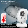 Moniteur vidéo couleur sans fil pour bébé, 3.2 pouces, portable, caméra de sécurité pour nounou, interphone à Vision nocturne IR LED