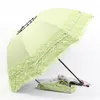 Lace Women Rain Umbrella Sun Paraguas Mujer Black Parasol Princesa dobrável Guarda chuva Invertido decoração de proteção UV 20220616 D3