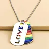 Mode 2020 Edelstahl Gay Pride Liebe Regenbogen Halsketten Lesben Anhänger Perlen Choker Halsketten Für Frauen Männer Jewellery2718