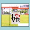 Banner Flags Festive Party Supplies Home Garden 36 Styles Valentines Day Flag Love Heart Romantic Arrow Hanging Fla Dhspe