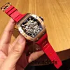 Męski automatyczny zegarek mechaniczny Japan West Iron City Ruch Watch Guma Paspband Rozmiar 50x42mm316 Fine Stal UK2O