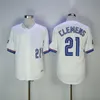 Boston Mens 21 Roger Clemens Maglie da baseball Vintage Toronto 1997 Jersey Blue White Stitched Shirts