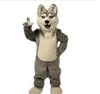 Venda direta da fábrica Fancy Cachorro cinzento cão husky com o aparecimento de lobo mascote traje mascotte adulto personagem de personagens do tema do tema