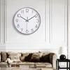 Wanduhren Wohnzimmer Moderne Einfache Uhr Runde Atmosphäre Licht Luxus Retro Stille Quarz Hause ClockWall