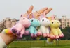 Мода мультфильм Candy Colors Plush Unicorn кукла брелок Симпатичные женские сумки мужские автомобильные ключа кольца студент сумки багажника