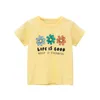 T-shirts menoea kinderen zomers shorts mouwen mouwen tops voor babymeisjes jongens schattige cartoon print tees kindercasual kledingt-shirts