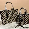 2022 Women Handbag Designer Tote Bag Triangle Symbole Jacquard Fabric Handbags Large Totes Designers Shoulder Bags Cross Body Purses