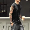 Men's T-Shirts Tops T Baggy Solid Shirts Fashion Blouses Sleeveless O-Neck Summer Blouse Casual Bles22