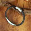 Urok Bracelets Infinity 8 słów Unlimited for Men Boy Ręcznie wykonane oplatana skórzana bransoletka ze stali nierdzewnej opaska samca biżuteria kent22