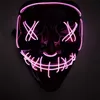 Cosmask Noël Halloween Néon Masque Led Masque Masque Mascarade Parti Masques Lumière Glow In The Dark Masques Drôles Cosplay Costume Fournitures