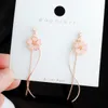 5Pair New Trendy Asymmetric Dangle Earrings For Women Shiny Crystal Flower Futterfly Long Tassel Sweet Jewelry