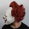 Film silikonowy Stephen King's It 2 ​​Joker Pennywise Mask Full Face Horror LaTex Maski Halloween Party Horrible Cosplay Prop Mask B062103
