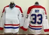 Mi08 Vintage Hockey Jerseys 4 Jean Beliveau 9 Maur Richard 10 Guy LaFleur 29 Ken Dryden 33 Patrick Roy Retro Classia koszulki czerwone białe koszule