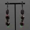 Garnet vermelho natural CZ Brincos de colar de ágata verde de flor Greos de pulseira para mulheres presentes de jóias