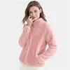 Autumn Winter Fleece Jacket Kvinnor Långärmad plus Fleece Warm Stand-Up Collar Cardigan Outdoor Fleece Coat 220516