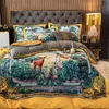 Fawn Peacock Plant 3D Digital print Vibrant Duvet Cover Queen size Soft Velvet Comforter with Zipper Bed Sheet Pillowcases